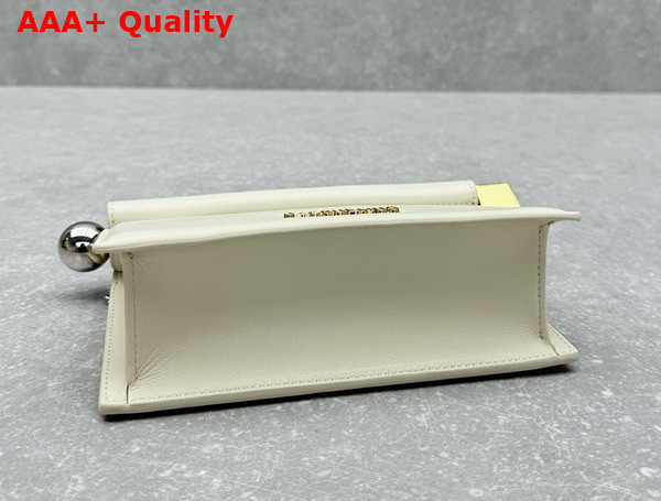 Jacquemus La Pochette Rond Carre Les Sculptures Take Out Clutch in Ivory Replica