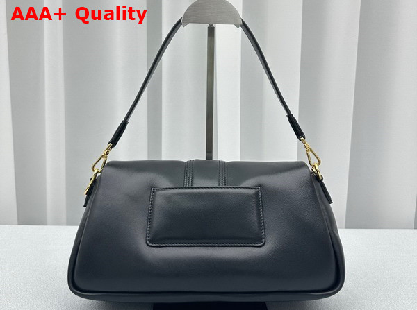 Jacquemus Le Bambimou Puffed Flap Bag in Black Soft Padded Leather Replica