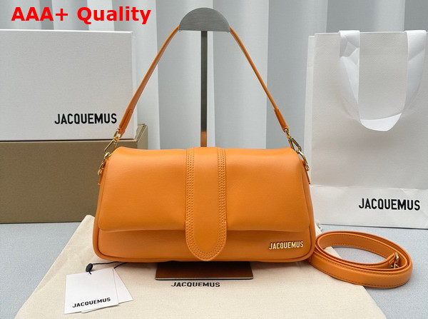 Jacquemus Le Bambimou Puffed Flap Bag in Dark Yellow Soft Padded Leather Replica