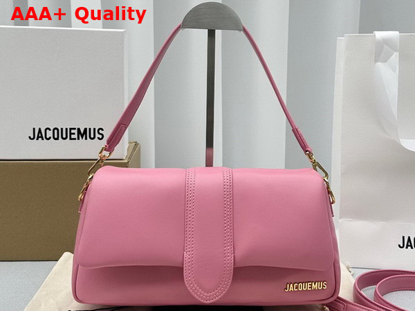 Jacquemus Le Bambimou Puffed Flap Bag in Light Pink Soft Padded Leather Replica