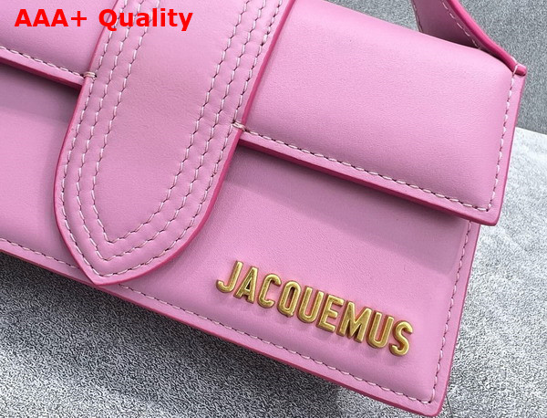 Jacquemus Le Bambino Les Classiques Small Flap Bag in Neon Pink Smooth Leather Replica