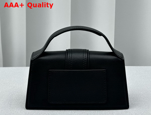 Jacquemus Le Bambino Les Classiques Small Handbag with Adjustable Crossbody Strap in Black Smooth Leather Replica