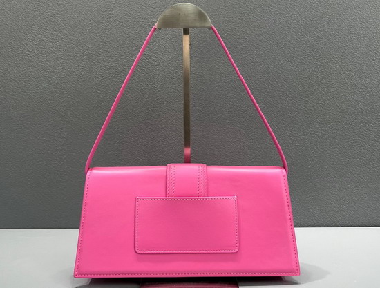 Jacquemus Le Bambino Long Envelope Shoulder Bag in Pink Leather Replica