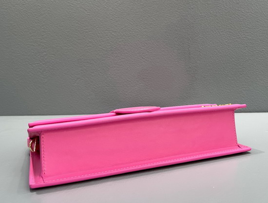 Jacquemus Le Bambino Long Envelope Shoulder Bag in Pink Leather Replica