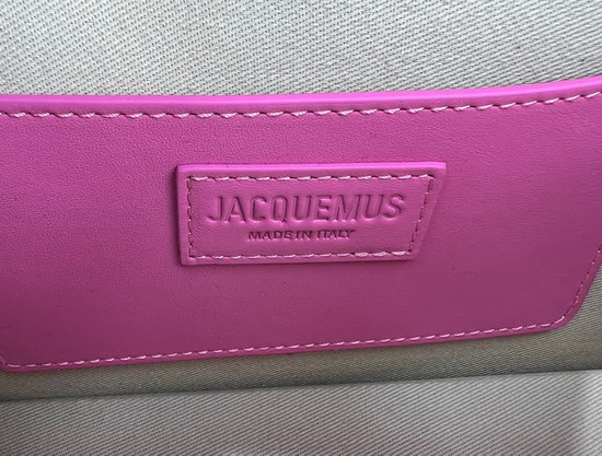 Jacquemus Le Bambino Long Envelope Shoulder Bag in Pink Leather Replica