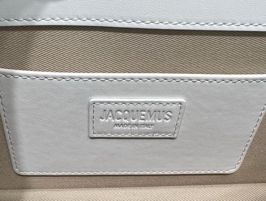 Jacquemus Le Bambino Long Envelope Shoulder Bag in White Leather Replica