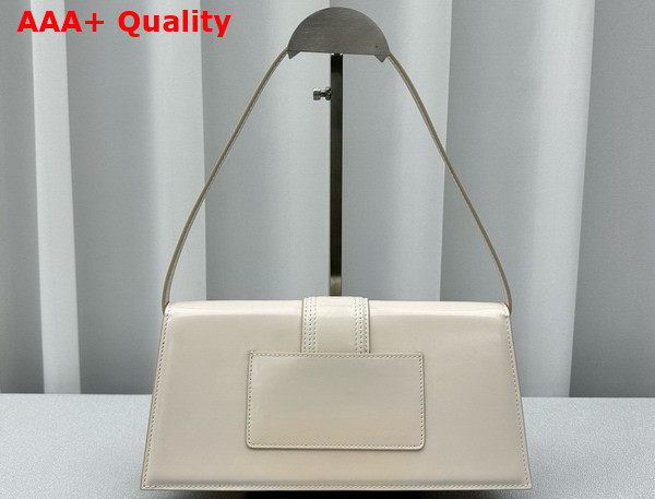 Jacquemus Le Bambino Long Flap Bag in Ivory Glazed Leather Replica