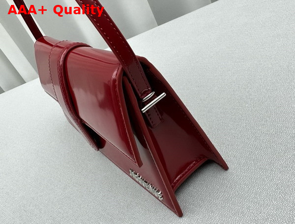 Jacquemus Le Bambino Long Flap Bag in Red Patent Leather Replica