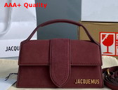 Jacquemus Le Bambino Mini Suede Envelope Handbag in Dark Brown Replica