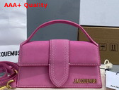 Jacquemus Le Bambino Mini Suede Envelope Handbag in Pink Replica