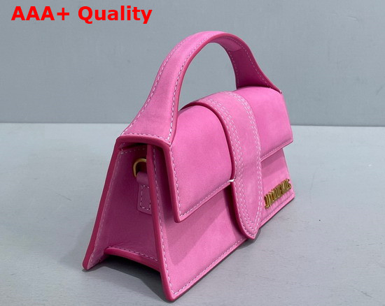 Jacquemus Le Bambino Mini Suede Envelope Handbag in Pink Replica