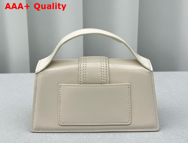 Jacquemus Le Bambino Small Flap Bag in Ivory Glazed Leather Replica