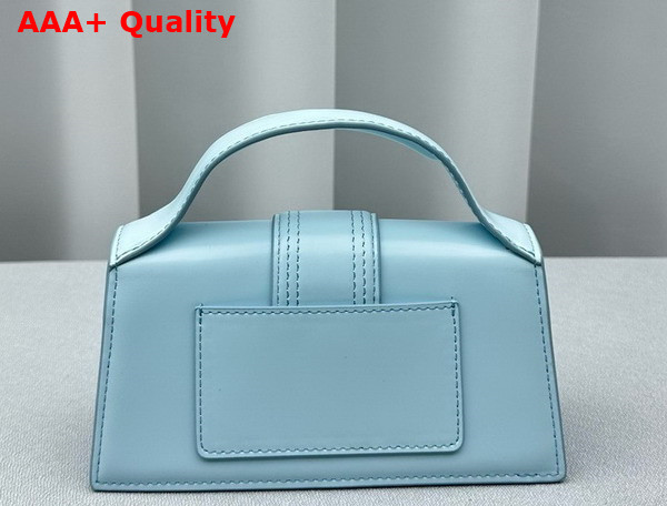 Jacquemus Le Bambino Small Flap Bag in Light Blue Glazed Leather Replica