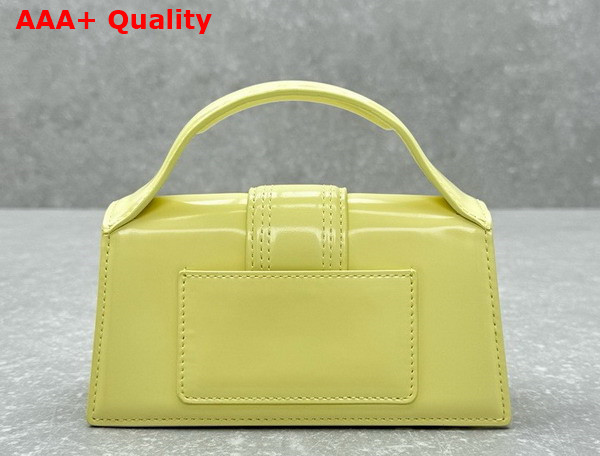 Jacquemus Le Bambino Small Flap Bag in Pale Yellow Glazed Leather Replica