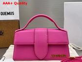 Jacquemus Le Bambino Small Flap Bag in Pink Smooth Leather Replica