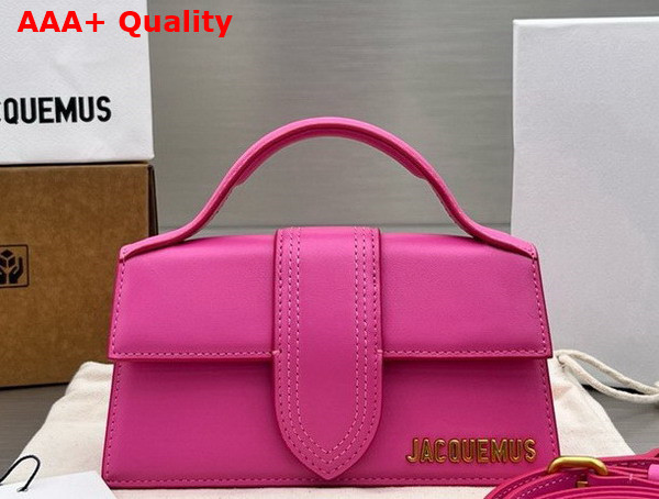 Jacquemus Le Bambino Small Flap Bag in Pink Smooth Leather Replica