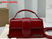 Jacquemus Le Bambino Small Flap Bag in Red Patent Leather Replica