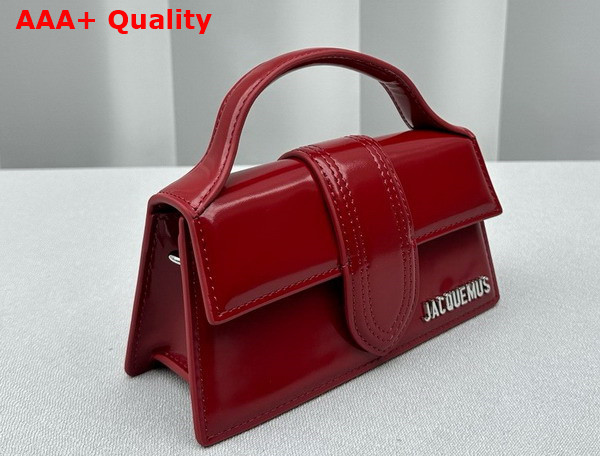 Jacquemus Le Bambino Small Flap Bag in Red Patent Leather Replica