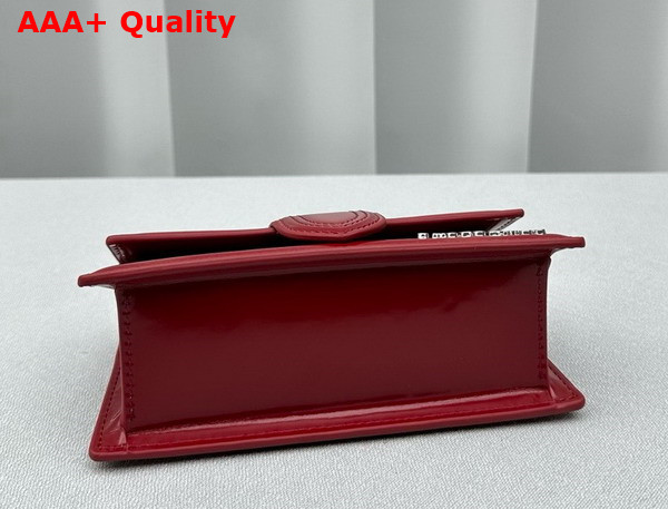 Jacquemus Le Bambino Small Flap Bag in Red Patent Leather Replica