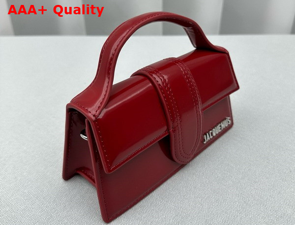 Jacquemus Le Bambino Small Flap Bag in Red Patent Leather Replica