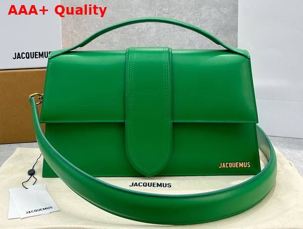 Jacquemus Le Bambinou Envelope Handbag in Green Leather Replica