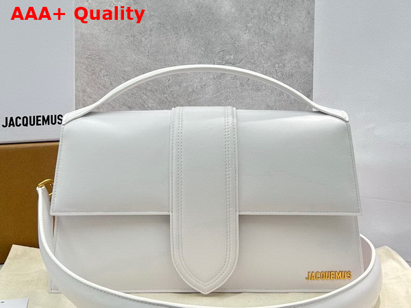 Jacquemus Le Bambinou Envelope Handbag in White Leather Replica