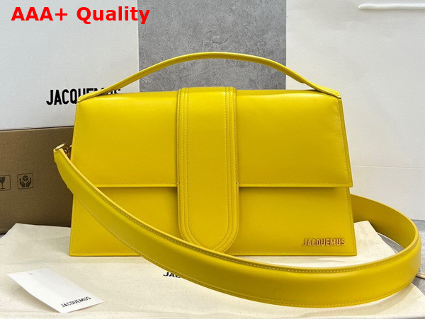 Jacquemus Le Bambinou Envelope Handbag in Yellow Leather Replica