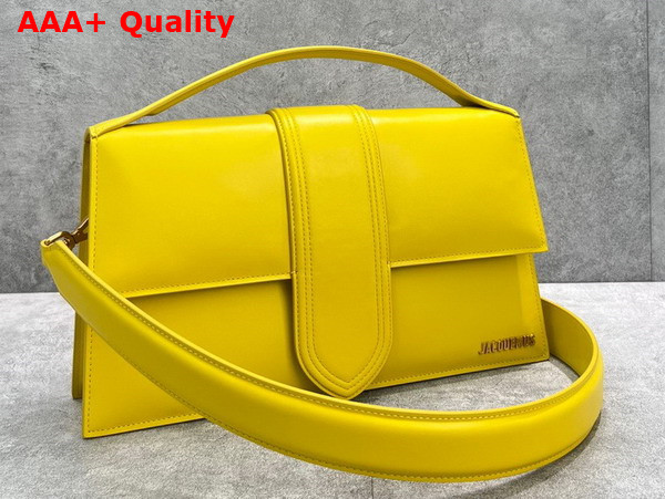 Jacquemus Le Bambinou Envelope Handbag in Yellow Leather Replica