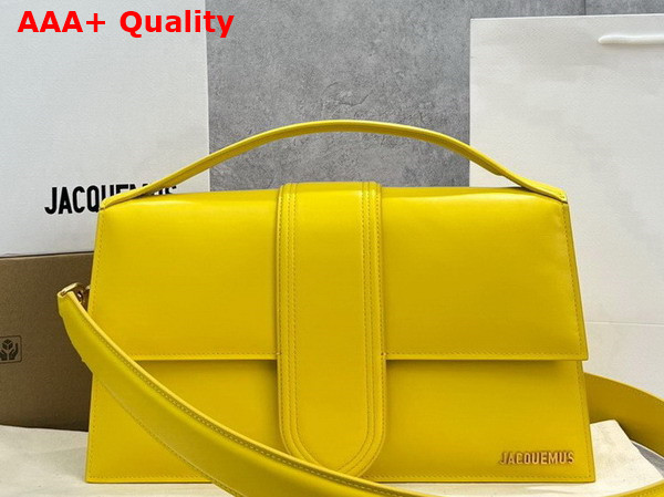 Jacquemus Le Bambinou Envelope Handbag in Yellow Leather Replica