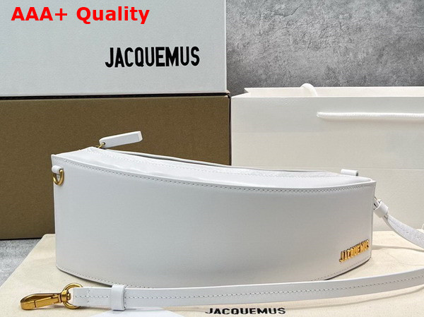 Jacquemus Le Bomba Ark Shaped Bag White Replica