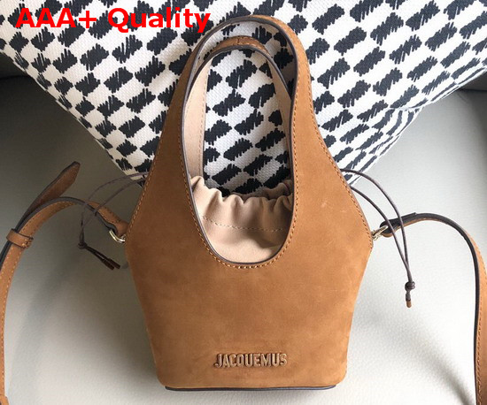 Jacquemus Le Carino Suede Bucket Bag in Brown Replica