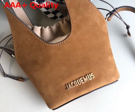 Jacquemus Le Carino Suede Bucket Bag in Brown Replica