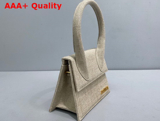 Jacquemus Le Chiquito Dark Beige Canvas Bag Replica