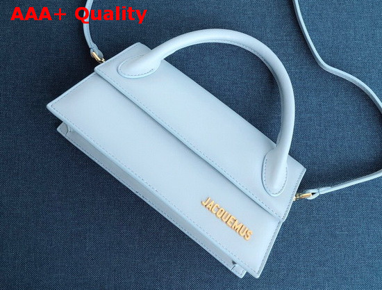 Jacquemus Le Chiquito Long Bag in Light Blue Leather Replica