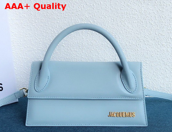 Jacquemus Le Chiquito Long Bag in Light Blue Leather Replica