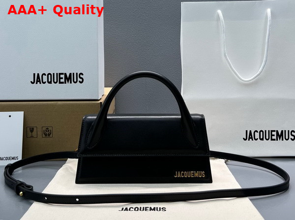 Jacquemus Le Chiquito Long Leather Handbag in Black Replica