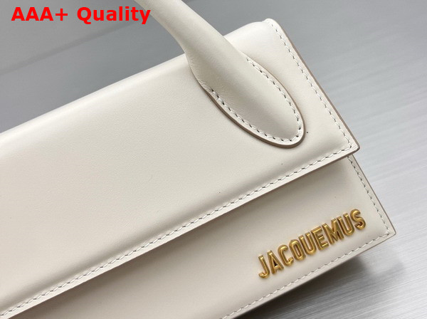 Jacquemus Le Chiquito Long Leather Handbag in Ivory Replica