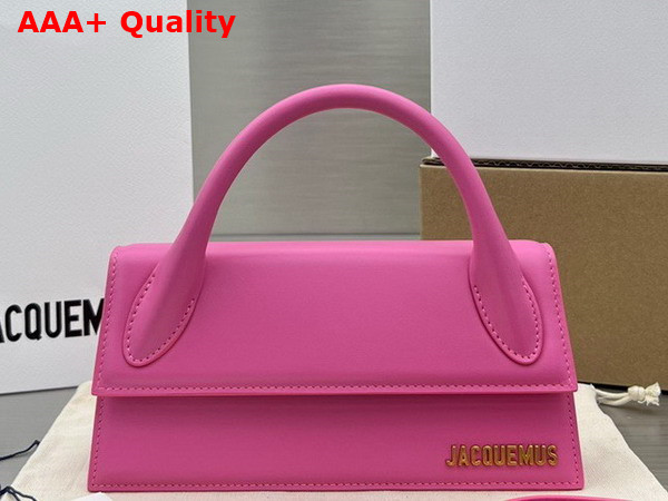 Jacquemus Le Chiquito Long Leather Handbag in Pink Replica