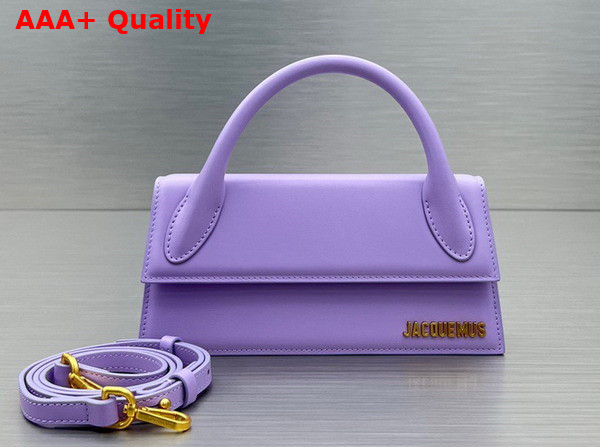 Jacquemus Le Chiquito Long Leather Handbag in Purple Replica