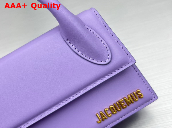 Jacquemus Le Chiquito Long Leather Handbag in Purple Replica