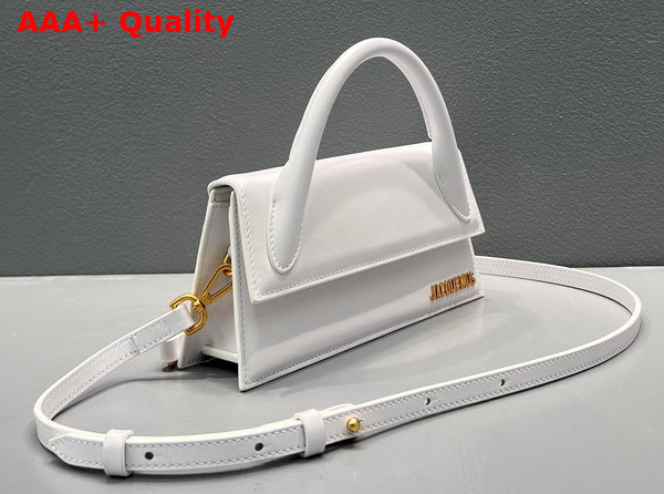 Jacquemus Le Chiquito Long Leather Handbag in White Replica