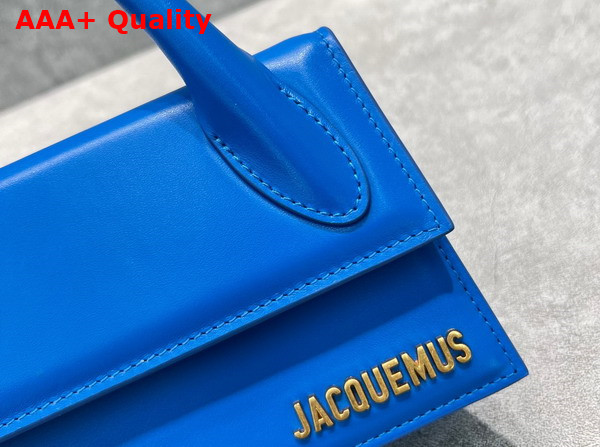 Jacquemus Le Chiquito Long Signature Leather Handbag in Blue Replica