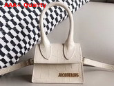 Jacquemus Le Chiquito Mini Bag in Beige Croc Effect Leather Replica