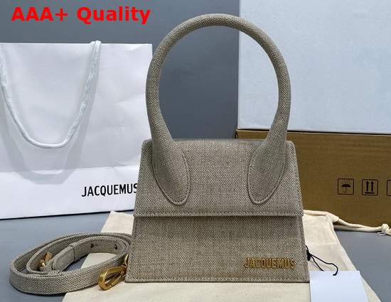 Jacquemus Le Chiquito Moyen Beige Linen Replica