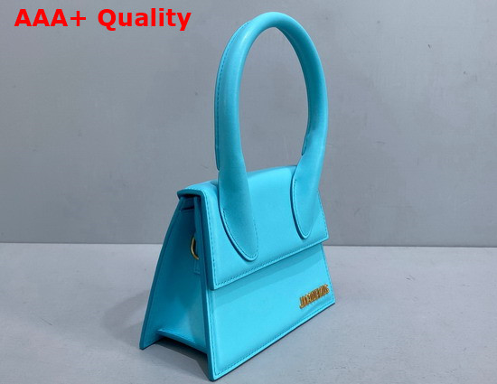 Jacquemus Le Chiquito Moyen Turquoise Leather Replica