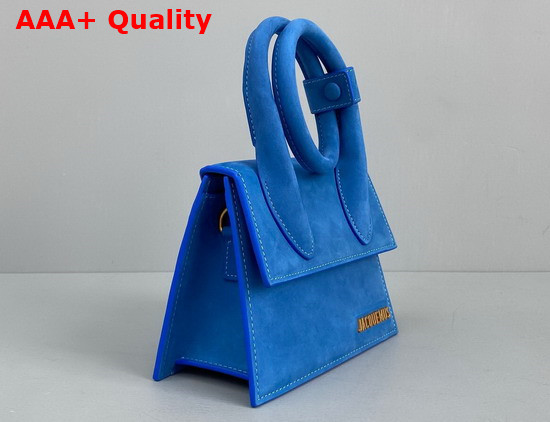 Jacquemus Le Chiquito Noeud Bag Blue Nubuck Replica