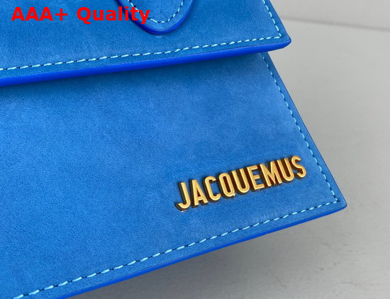 Jacquemus Le Chiquito Noeud Bag Blue Nubuck Replica