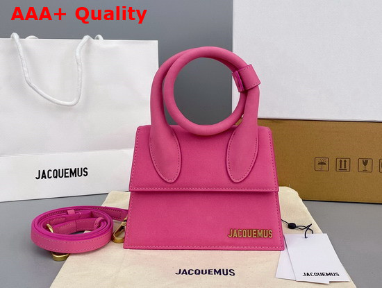 Jacquemus Le Chiquito Noeud Bag Pink Nubuck Replica