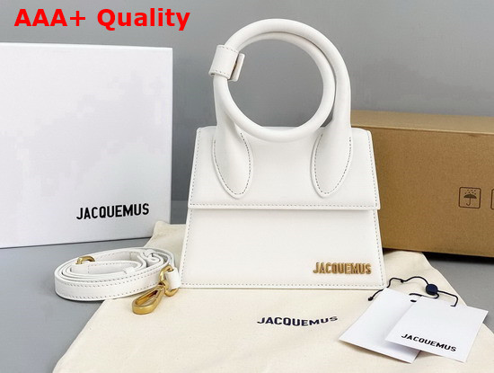 Jacquemus Le Chiquito Noeud Bag White Leather Replica