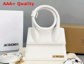 Jacquemus Le Chiquito Noeud Bag White Leather Replica